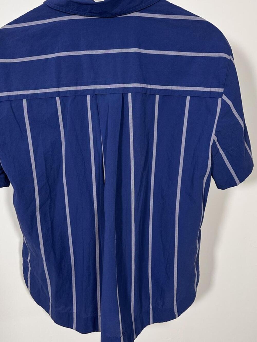 Anthropologie Madewell Oversized Boxy Button-Up Shirt Striped poplin cotton - Picture 11 of 11